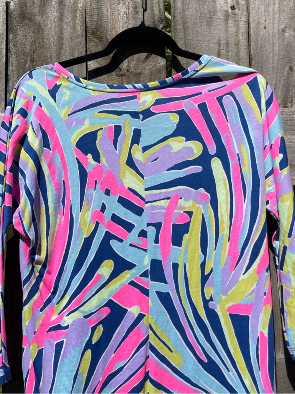 Lilly Pulitzer pastel watercolor dress with gold script Sz XS - Picture 8 of 10